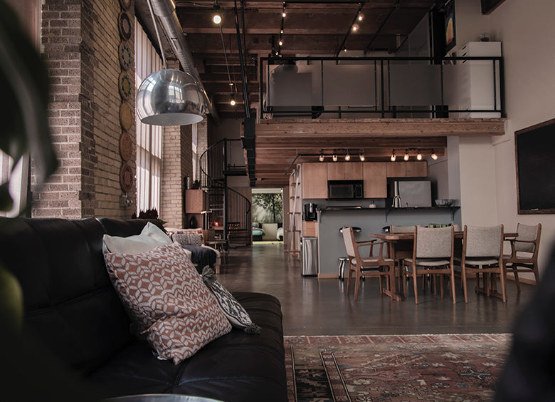 Estilo Loft moderno, diseño de interior basado en metal