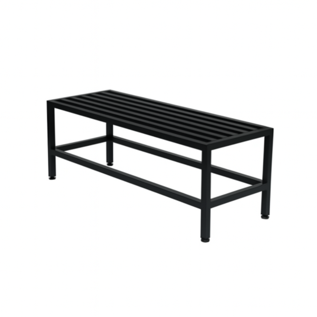 Banca para camarín, patio o jardín metálica 150 cm BM15345
