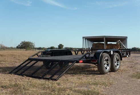 Carro de arrastre con Rampa abatible para 2.000 kg