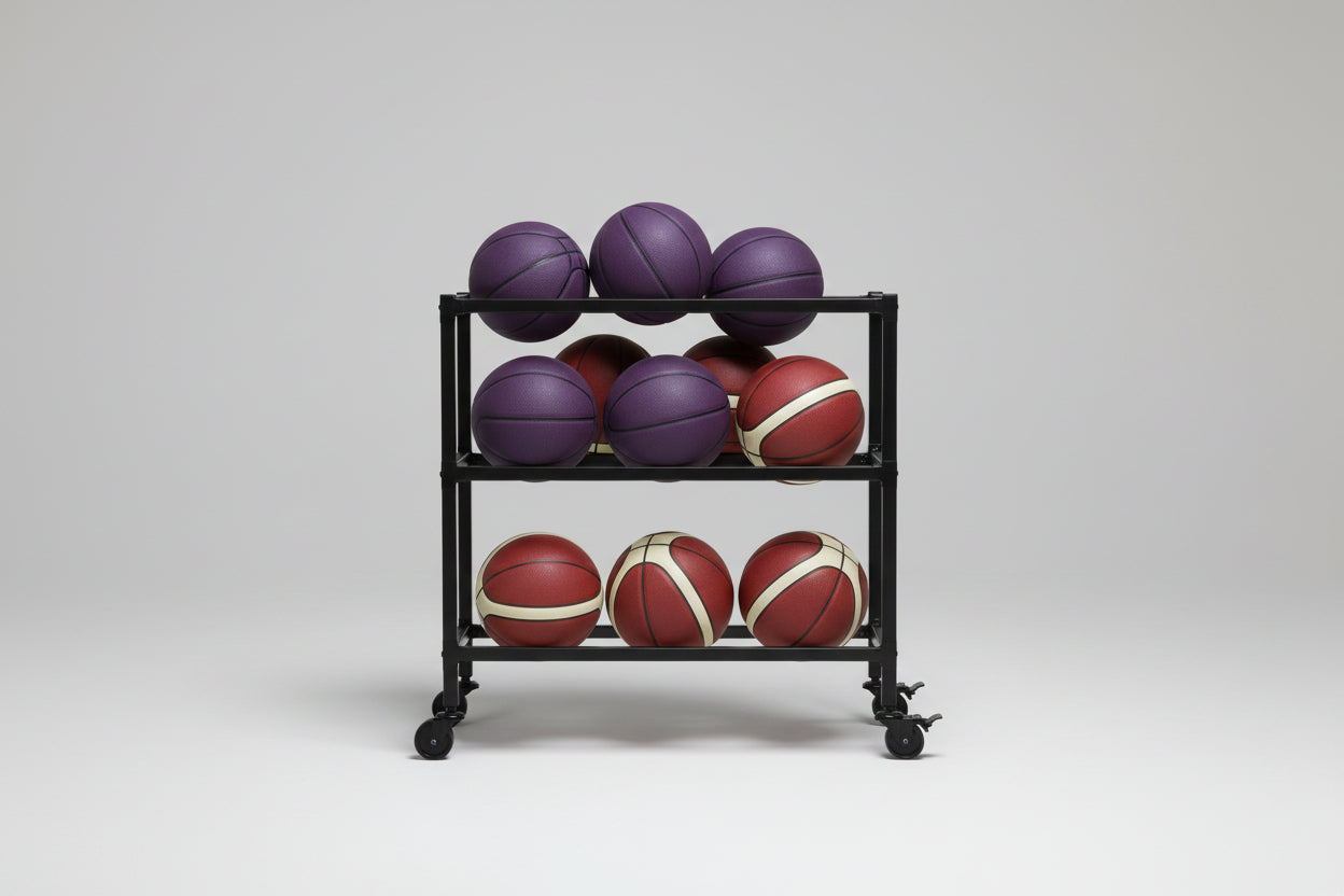 Carrito Organizador para Balones – Carro Porta Balones para Gimnasios y Colegios