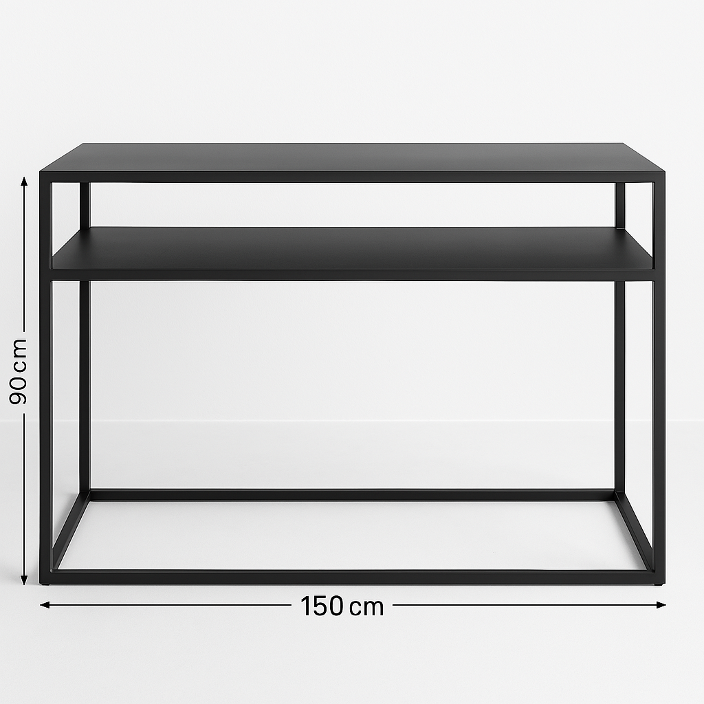 Consola Metálica Estilo Loft – Mesa de Arrimo Industrial Minimalista Personalizable