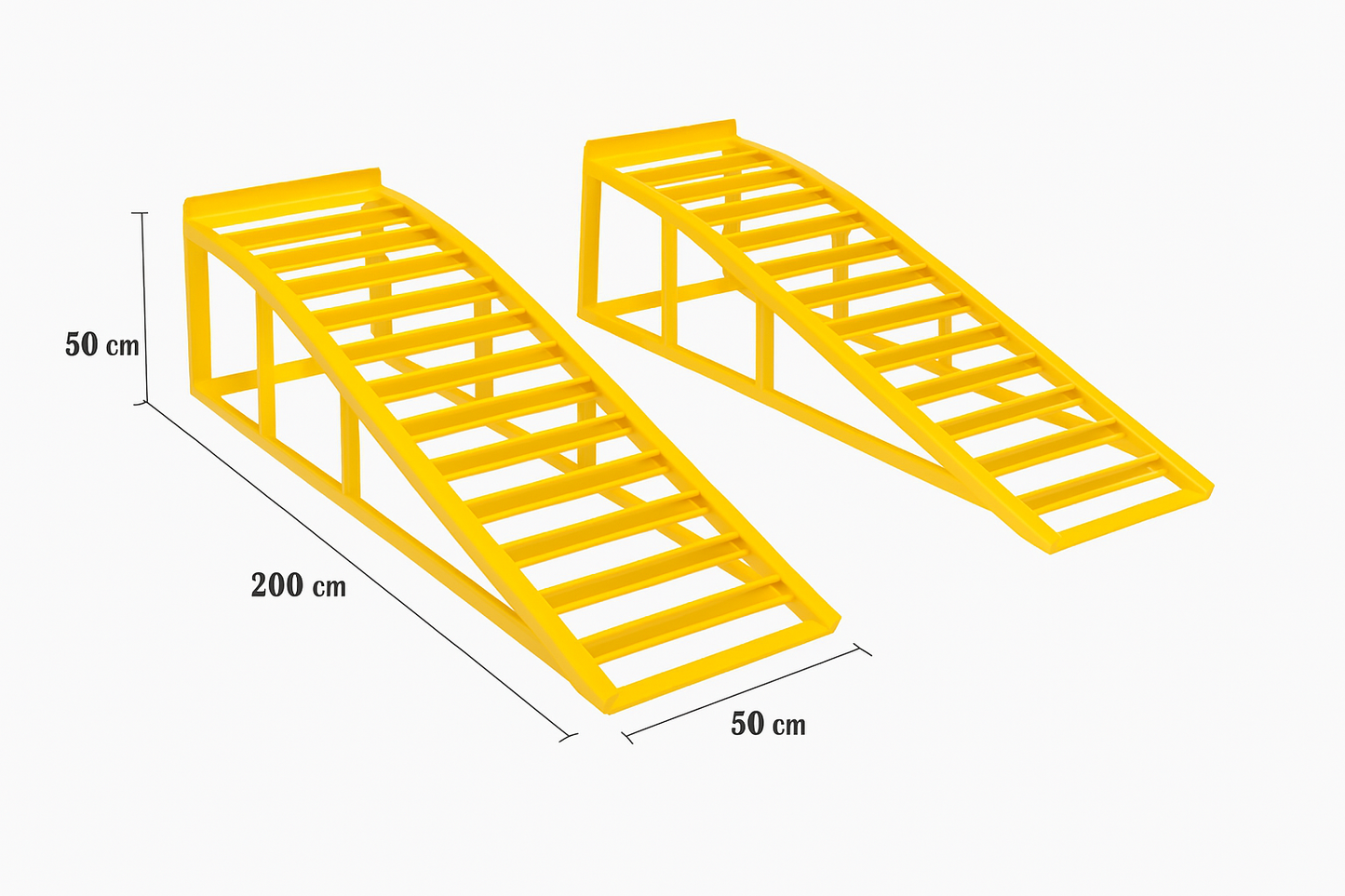 Rampas de Carga Metálicas 2 m × 50 cm – Uso Vehicular e Industrial