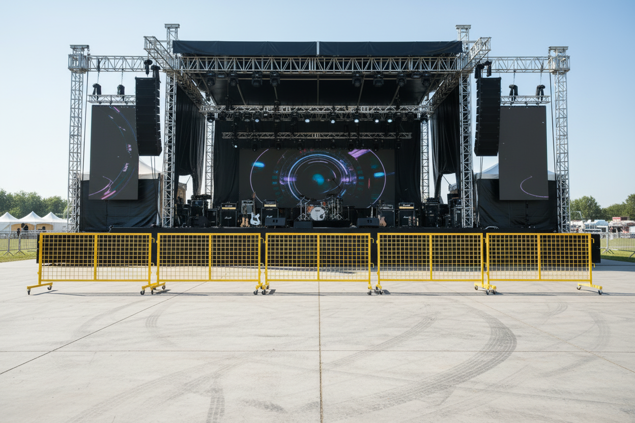 Valla Papal Móvil de Seguridad | Valla Peatonal para Eventos