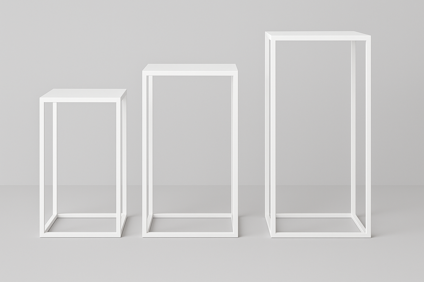 Pedestal metálico Blanco Alma