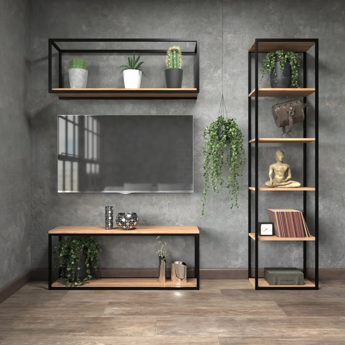 coleccion de muebles modernos madera y metal