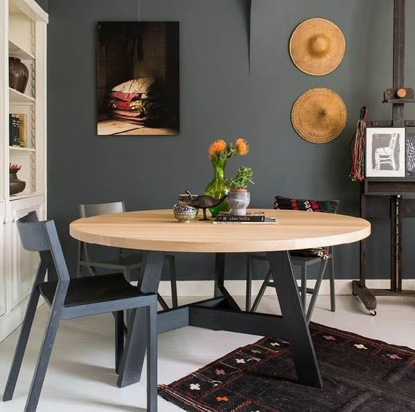 Mesa de comedor redonda Foucault - Lenga 158
