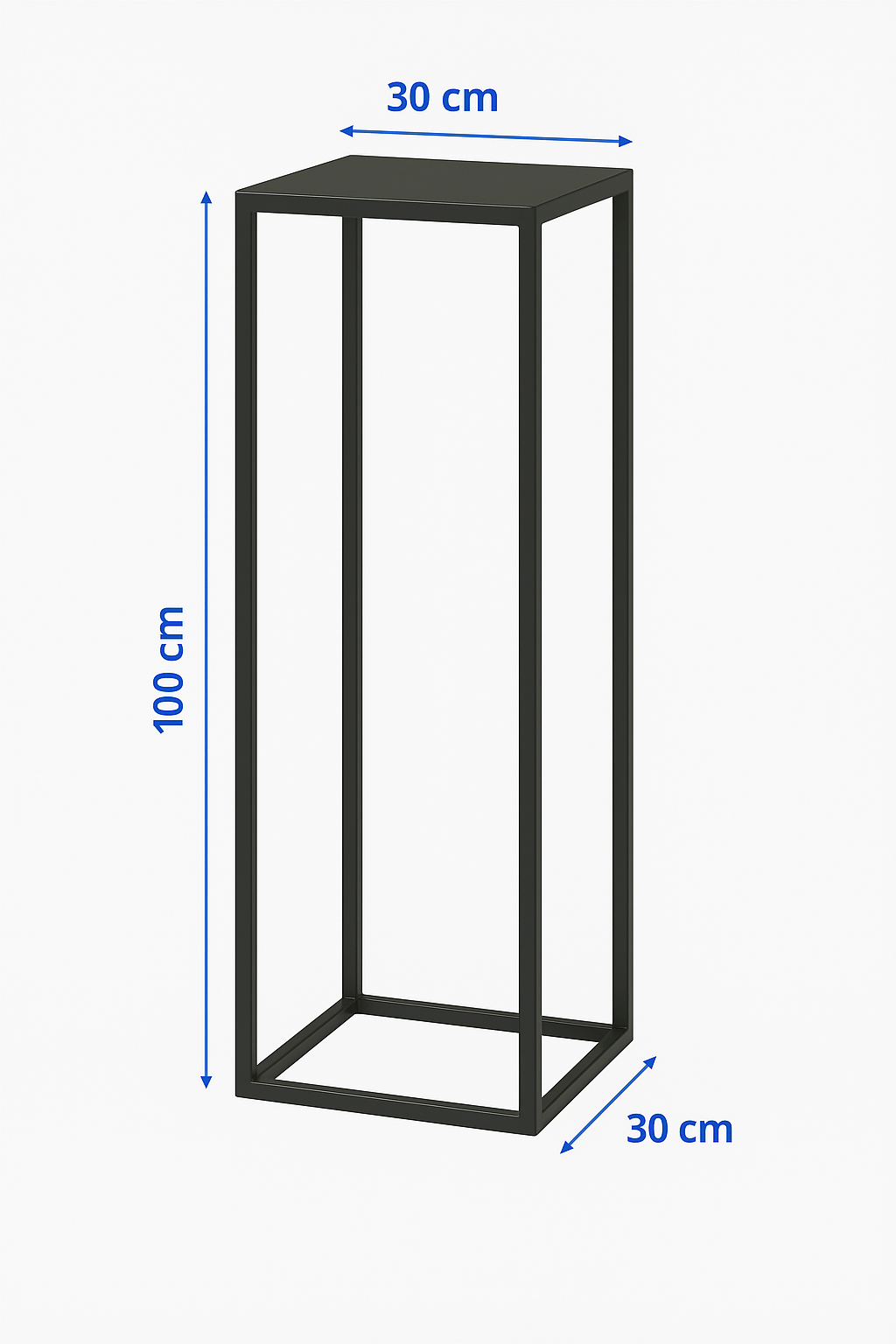 Pedestal exhibidor o Plinto metalico Negro York - LOFT1033