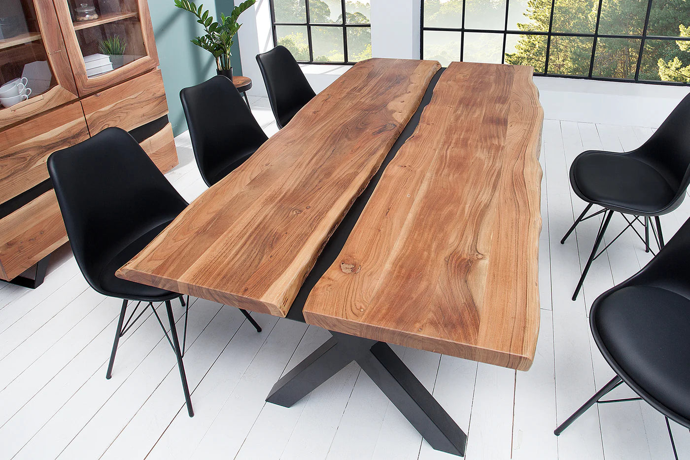 Mesa comedor madera y metal RusticX