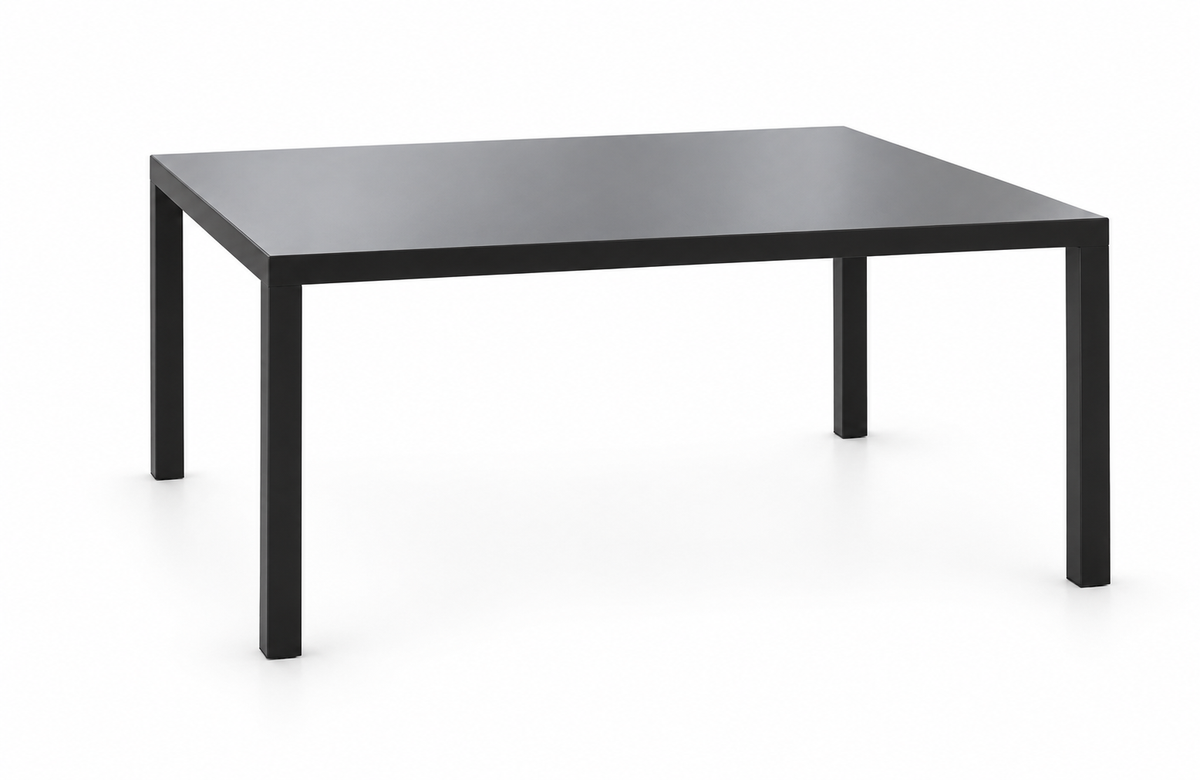 Mesa de centro Elegant rectangular negra sobre fondo blanco