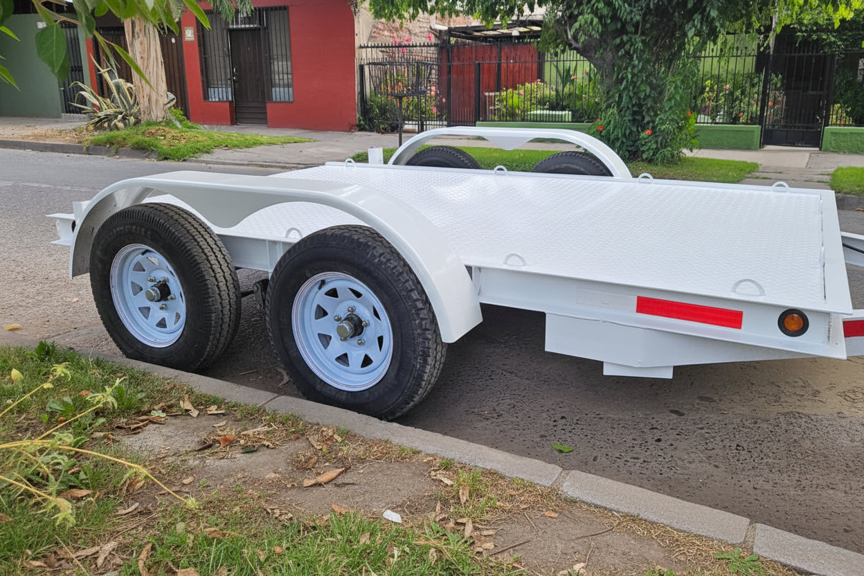 Carro de Arrastre Plano Doble Eje para Maquinaria – 2.000 kg | 300 × 200 cm