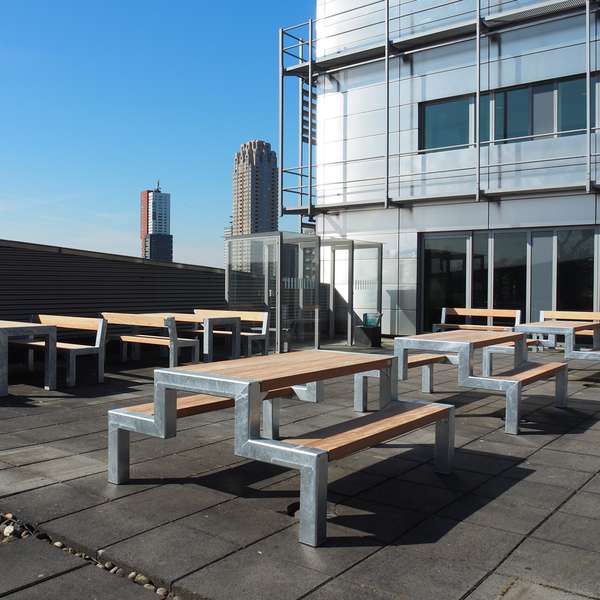 Comedor exterior picnic Terraza Sofie 180x160x80 cm