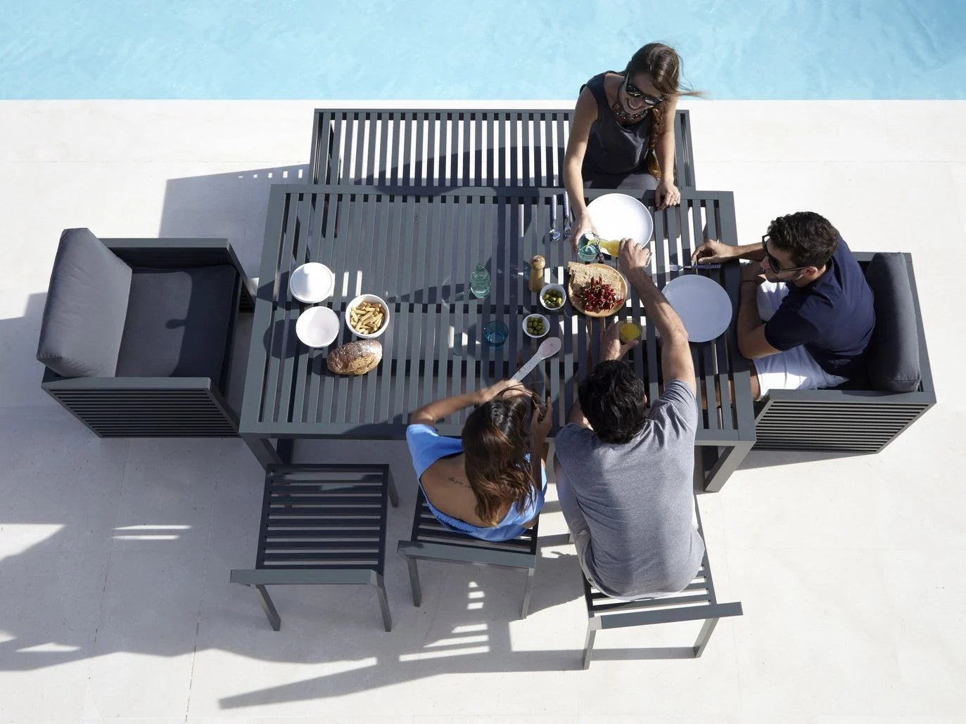 Mesa comedor de terraza metal Atenas MTATN1588