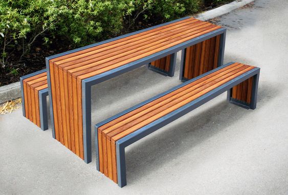 Banca Bench 180x40x40 cm – Banca de Madera Moderna para Comedor o Terraza
