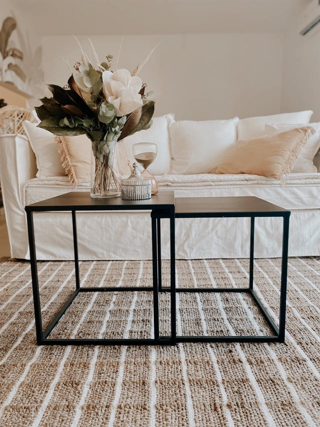 Mesa de centro Nido MCN444 mesa de centro metalica negra estilo loft de mingenio.cl