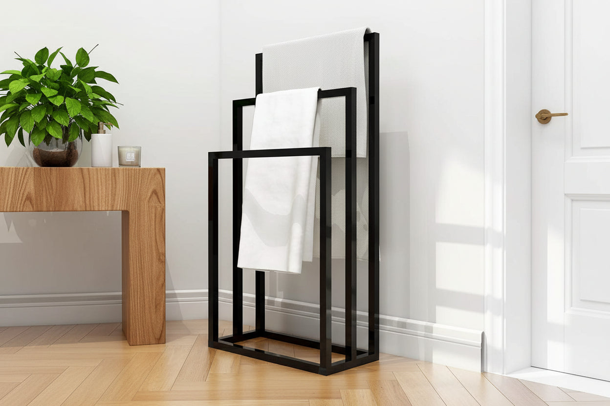 Colgador toallas minimalista MT163 mueble fabricado por Mingenio.cl