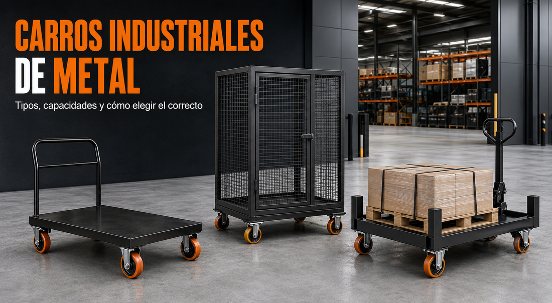 Carros industriales de metal: tipos, capacidades y cómo elegir el correcto