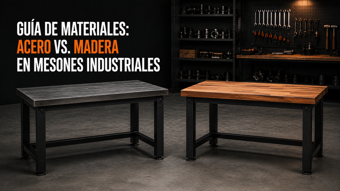 Guía de materiales: acero vs. madera en mesones de trabajo industriales
