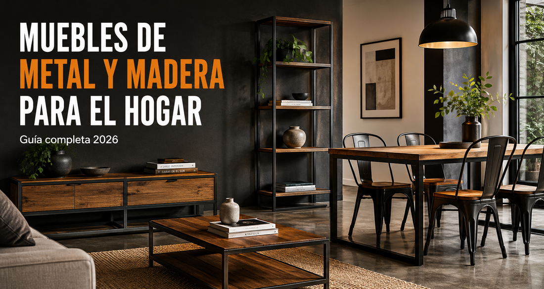Muebles de metal y madera para el hogar: guía completa [2026]