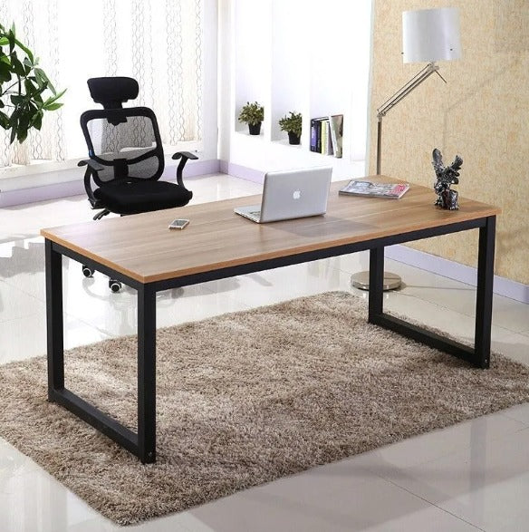 escritorio moderno madera y metal. mesa de trabajo estilo industrial mingenio.cl