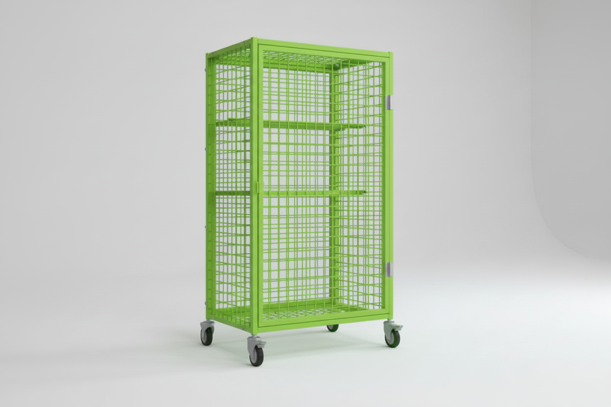Carro Jaula Metálico Industrial | Carro para Bodega y Picking