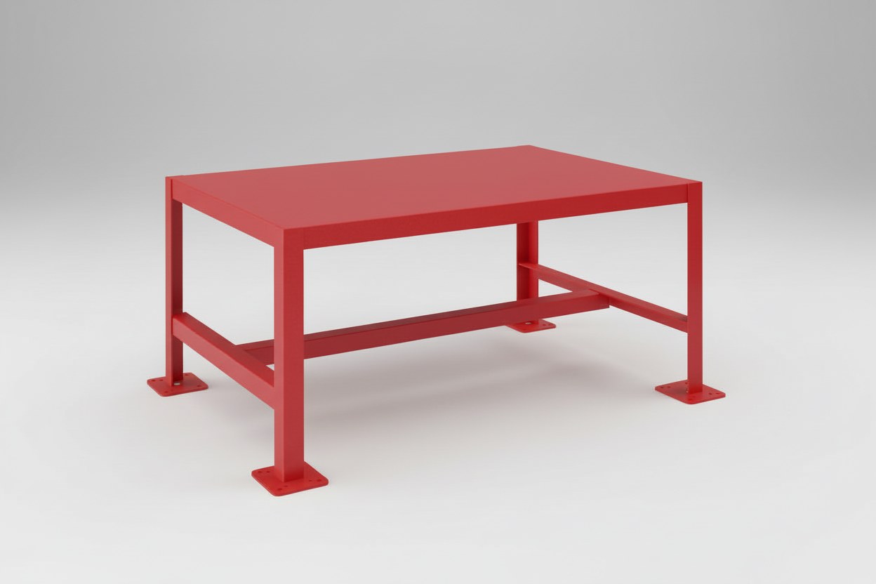 Mesón de Trabajo Metálico Industrial MT2180 | Banco de Taller Reforzado