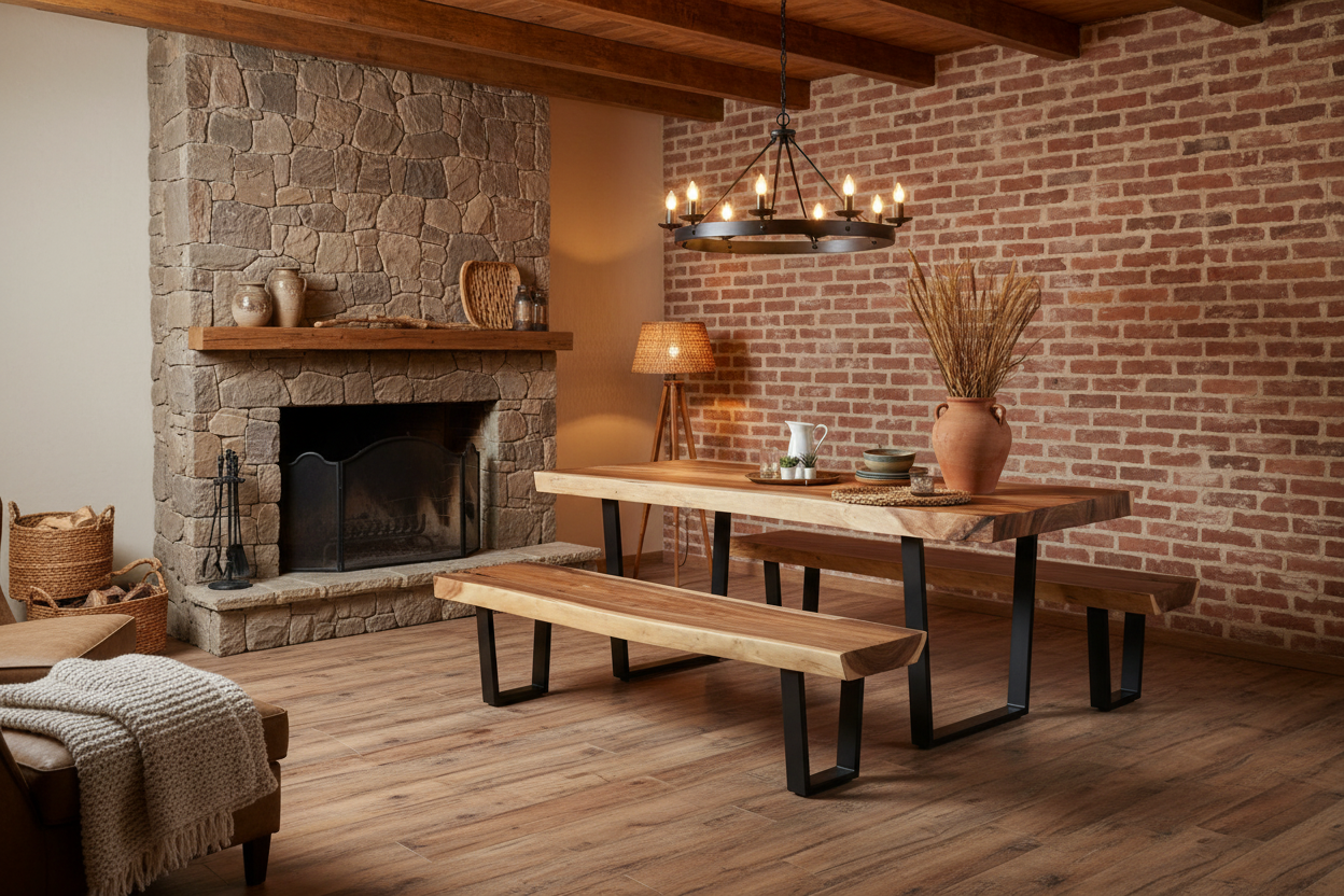 Mesa de comedor Rústica Fuy -MDRFY158080