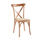 Pack 4 Sillas Crossback Madera Rattan