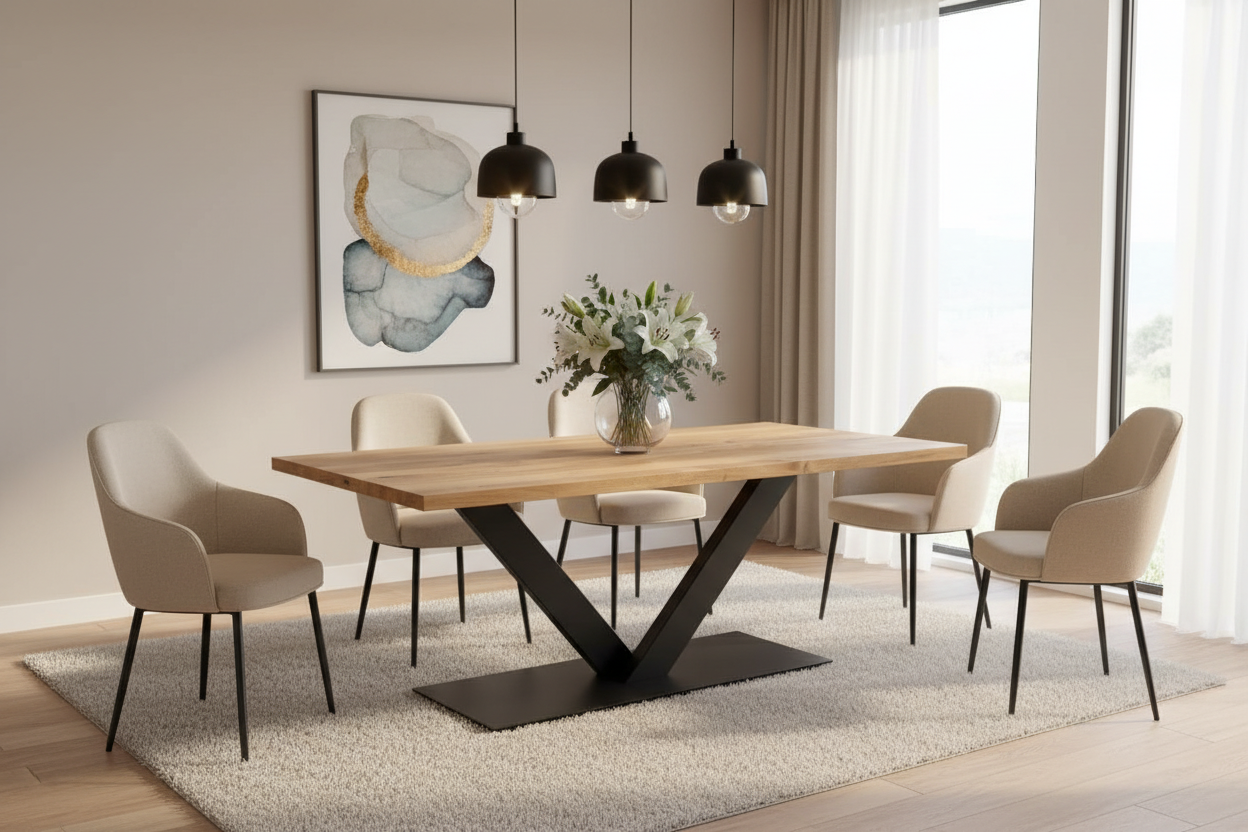 Mesa de comedor Victoria - Roble