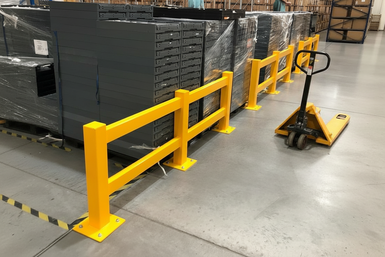 Barrera de Protección para Racks de Almacenamiento 300 cm – Barrera Industrial de Seguridad
