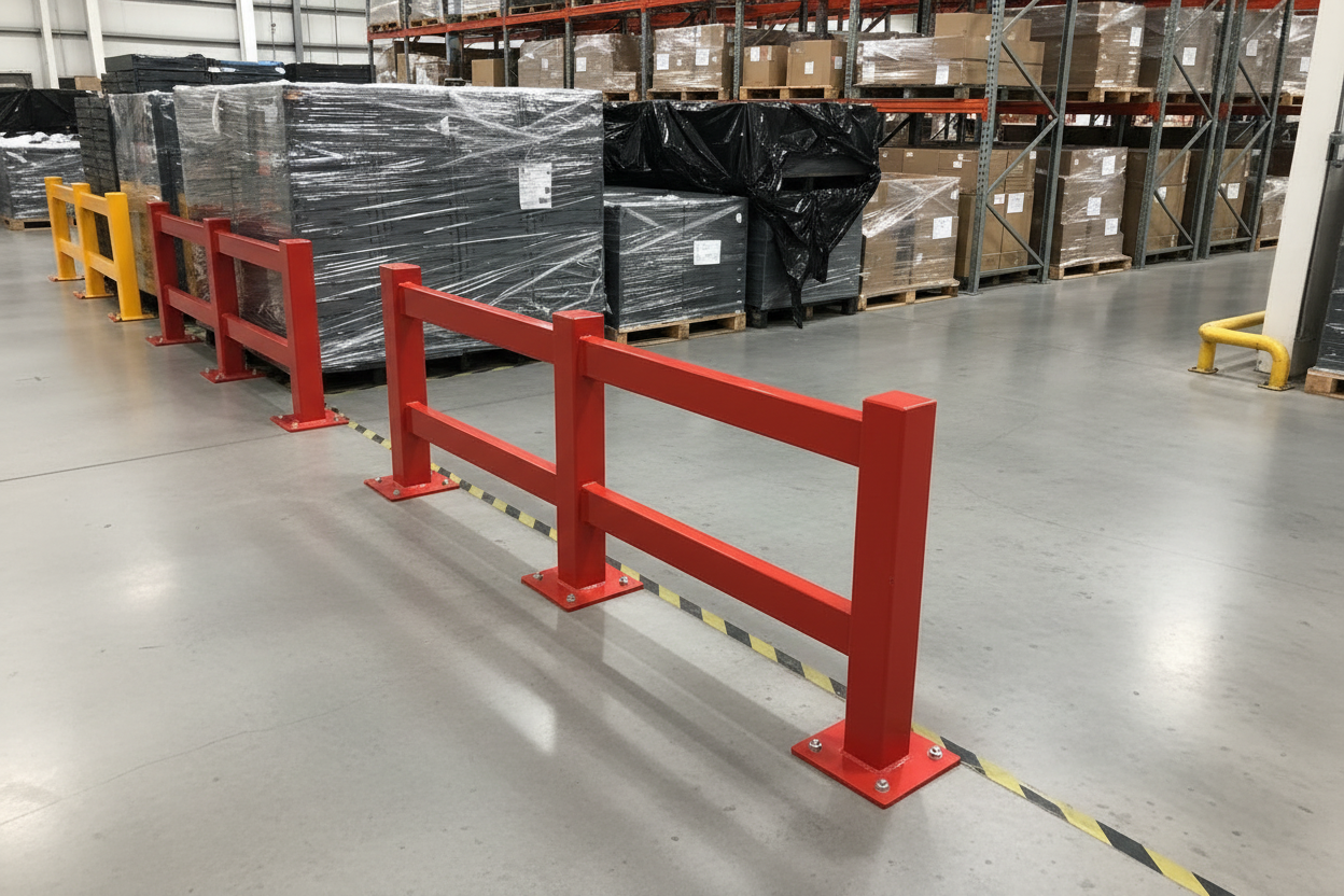 Barrera de Protección para Racks de Almacenamiento 300 cm – Barrera Industrial de Seguridad