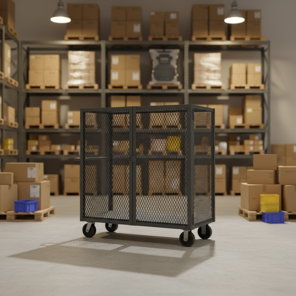 Carro Jaula Metálico Compacto para Picking y Logística – 511