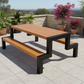 Mesa Picnic Metálica Atlas – Mesa Exterior de Acero para Terraza, Patio o Parque