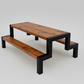 Mesa Picnic Exterior Patagonia – Mesa de Madera con Bancas para Terraza y Quincho
