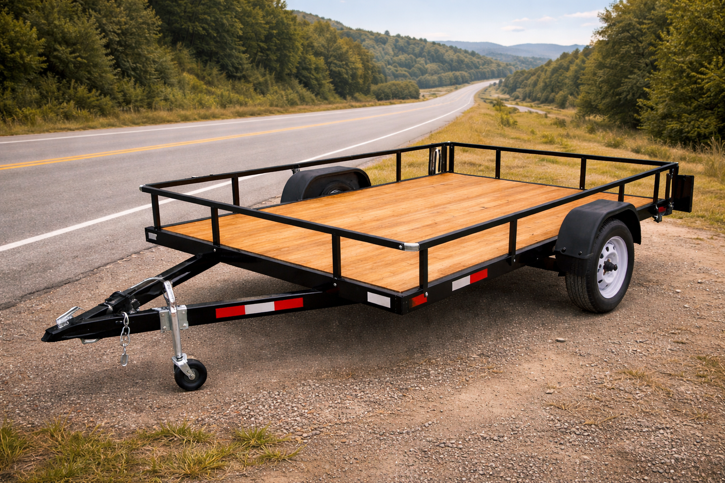 Carro de Arrastre 1.000 kg con Base de Madera – Plataforma 3 × 2 m