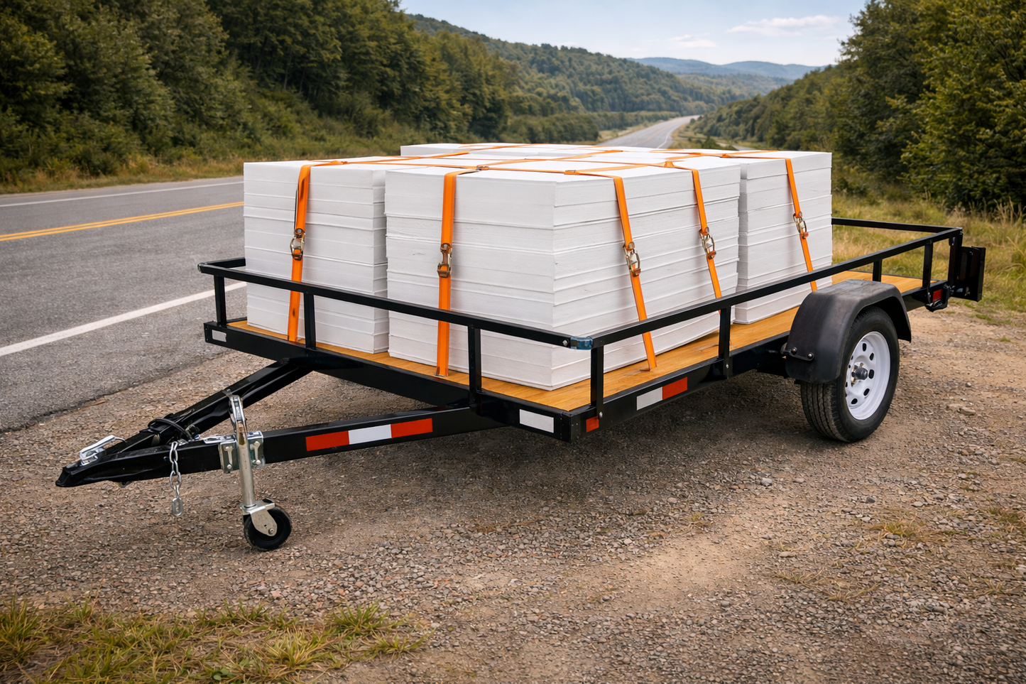 Carro de Arrastre 1.000 kg con Base de Madera – Plataforma 3 × 2 m