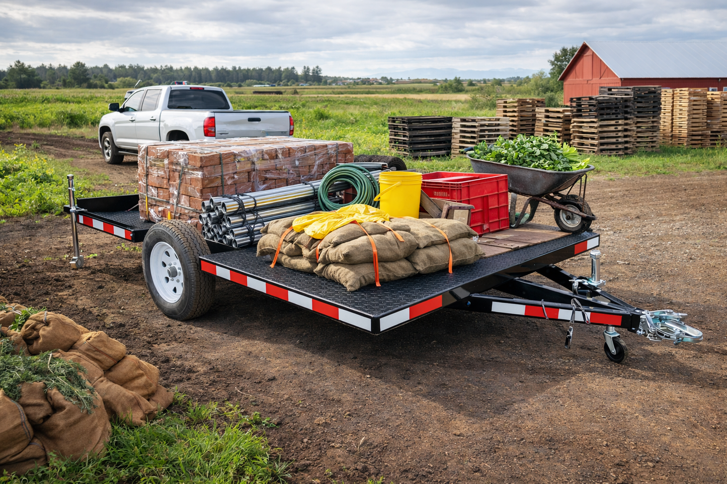 Carro de Arrastre Plano 1.000 kg – Plataforma Metálica 3 × 2 m