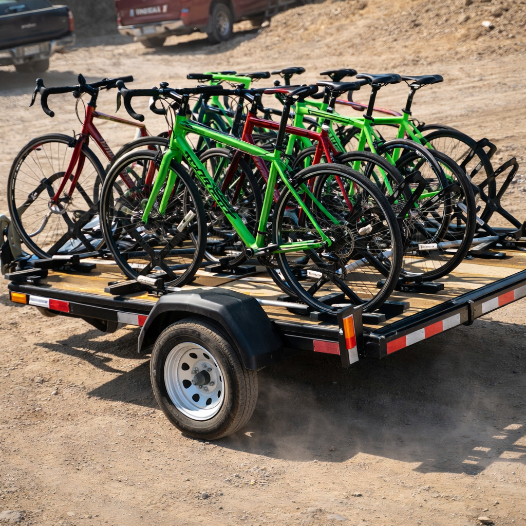 Carro de Arrastre Portabicletas – Plataforma 3 × 2 m | Capacidad Total 1.000 kg
