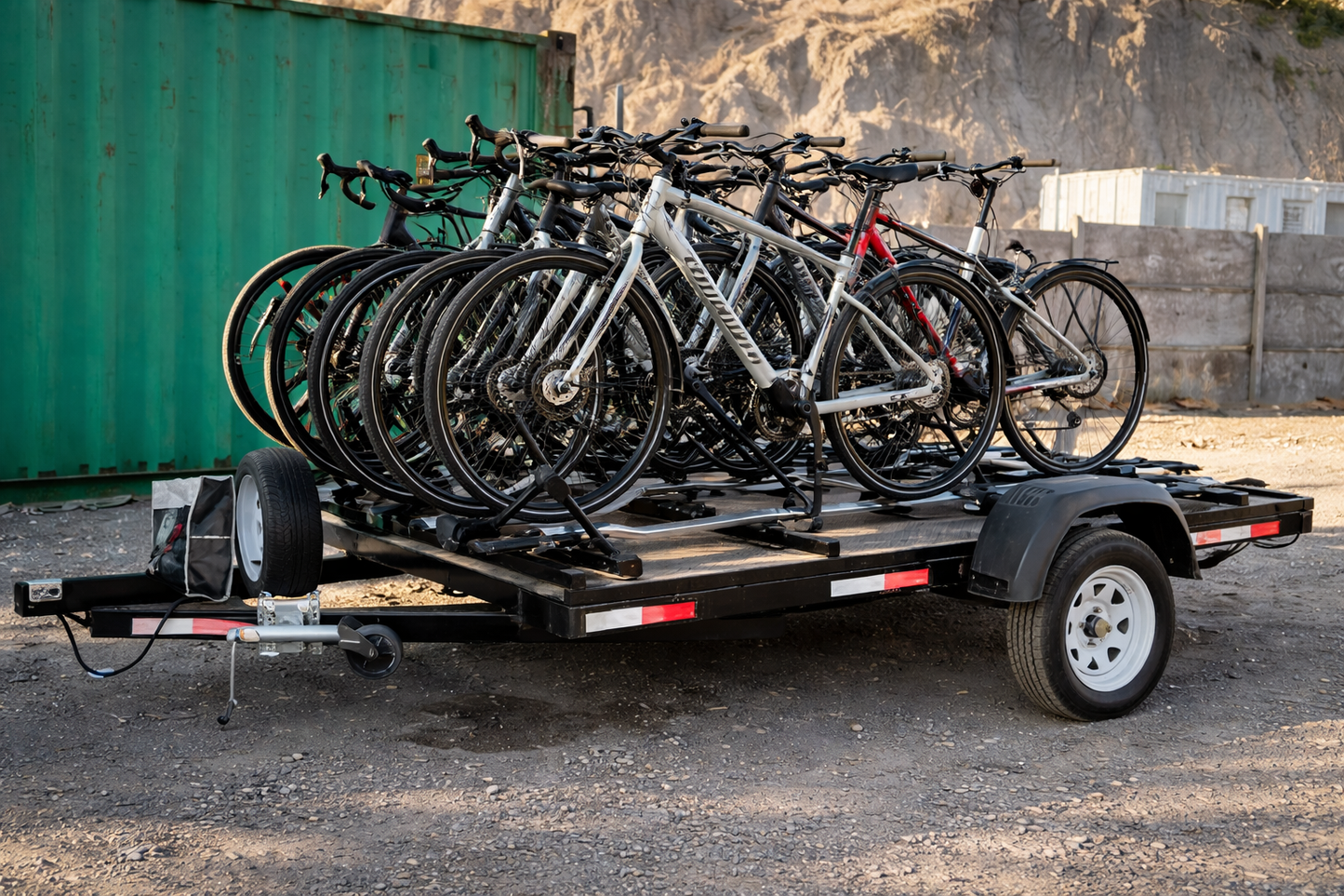 Carro de Arrastre Portabicletas – Plataforma 3 × 2 m | Capacidad Total 1.000 kg