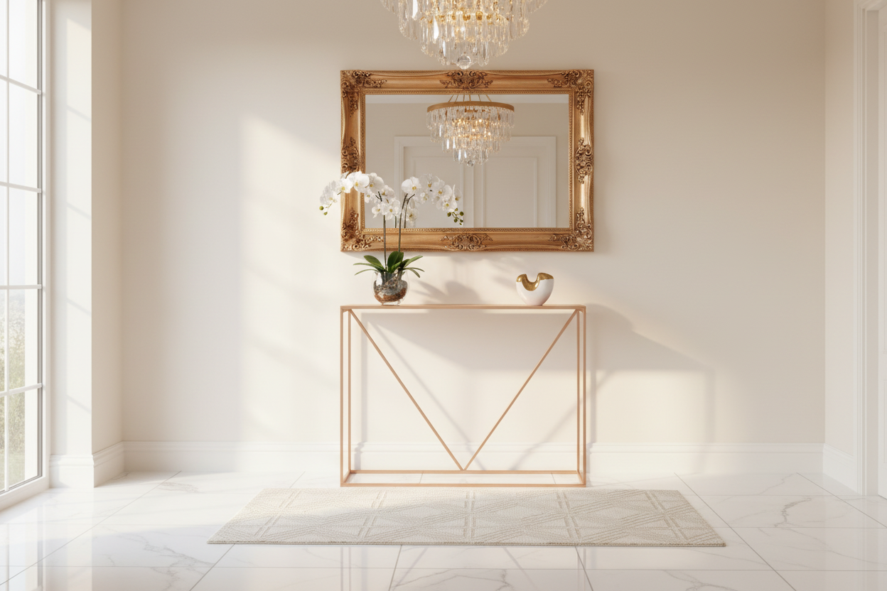 Consola Metálica Estilo Loft – Mesa de Arrimo Minimalista de Acero Personalizable