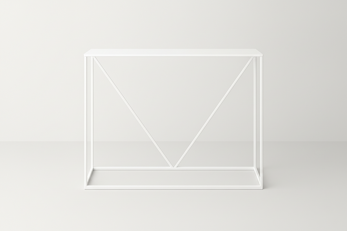 Consola metálico blanco Marie 100cm - Ideal para recibidor de hogar elegante