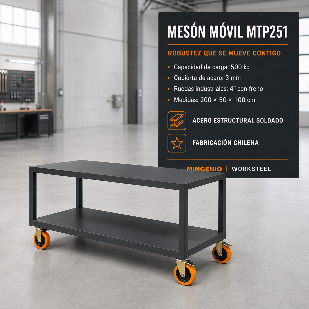 Mesón de Taller Móvil para Mantenimiento y Apoyo Productivo – MTP251