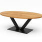 Mesa de comedor metal madera Ovalada OVO