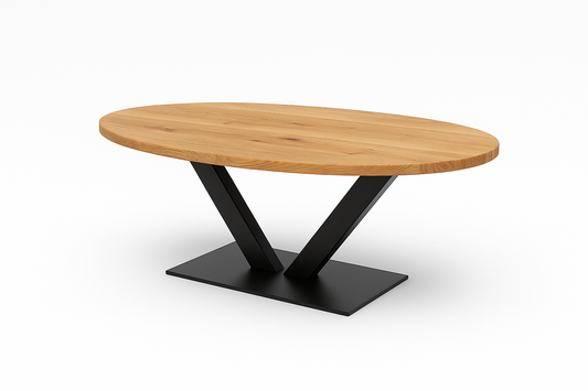 Mesa de comedor metal madera Ovalada OVO
