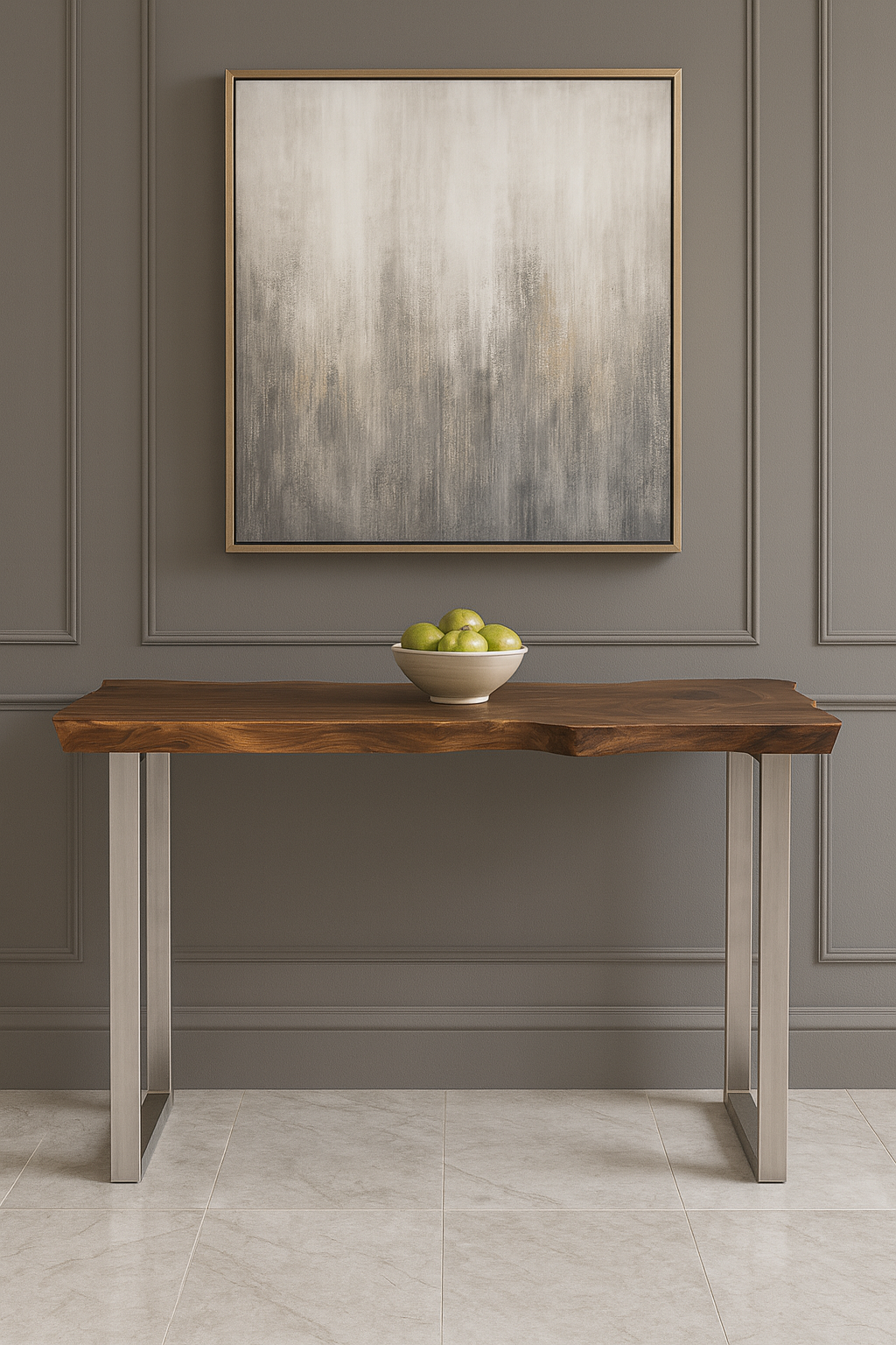 Arrimo Rústico Petrohué 183 cm – Mesa de Arrimo de Madera Natural Estilo Patagónico