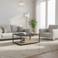 Mesa de Centro metal madera Roble Americano