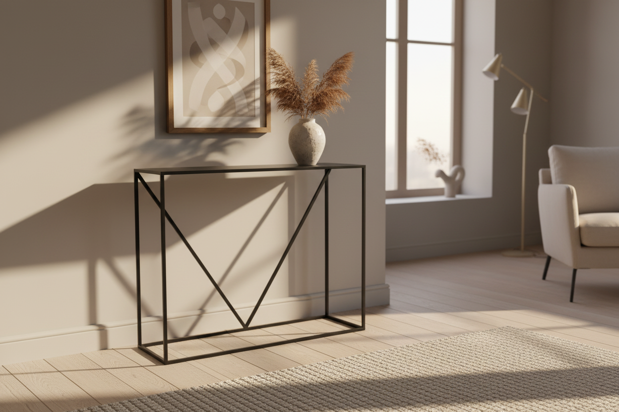 Consola Metálica Estilo Loft Marie Negro