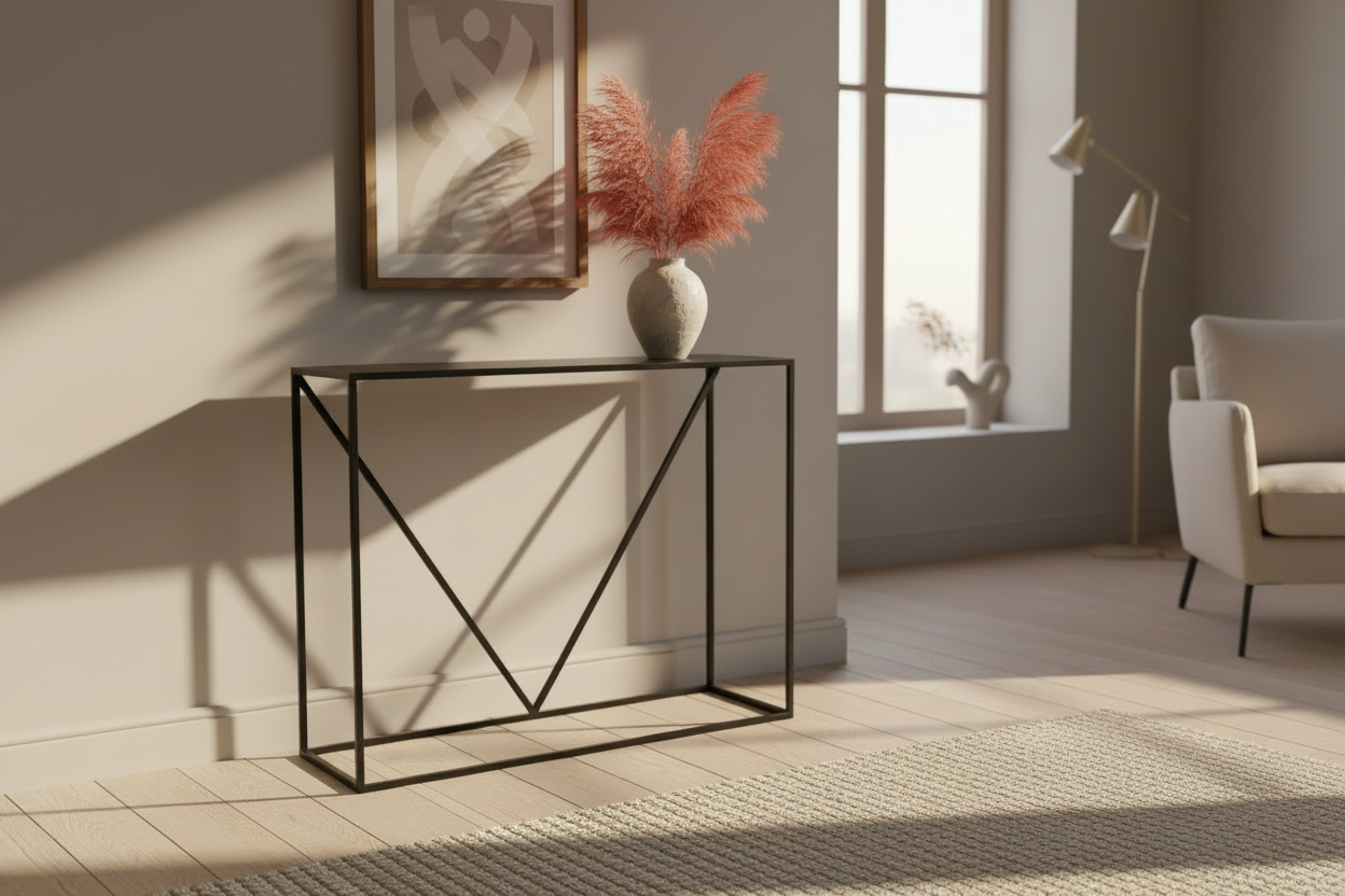 Consola Metálica Estilo Loft Marie Negro