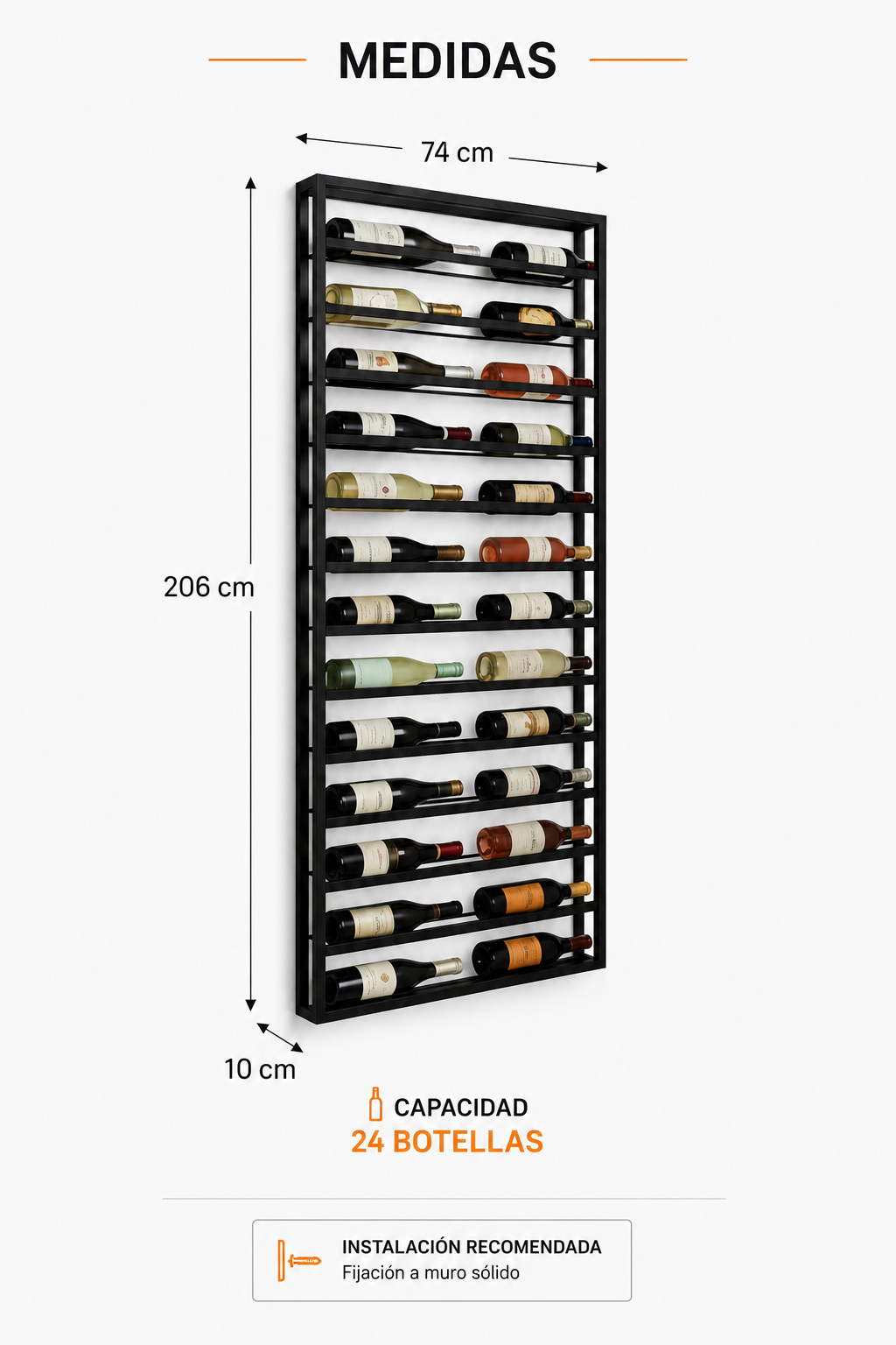 Estantería Industrial para Vinos y Decoración