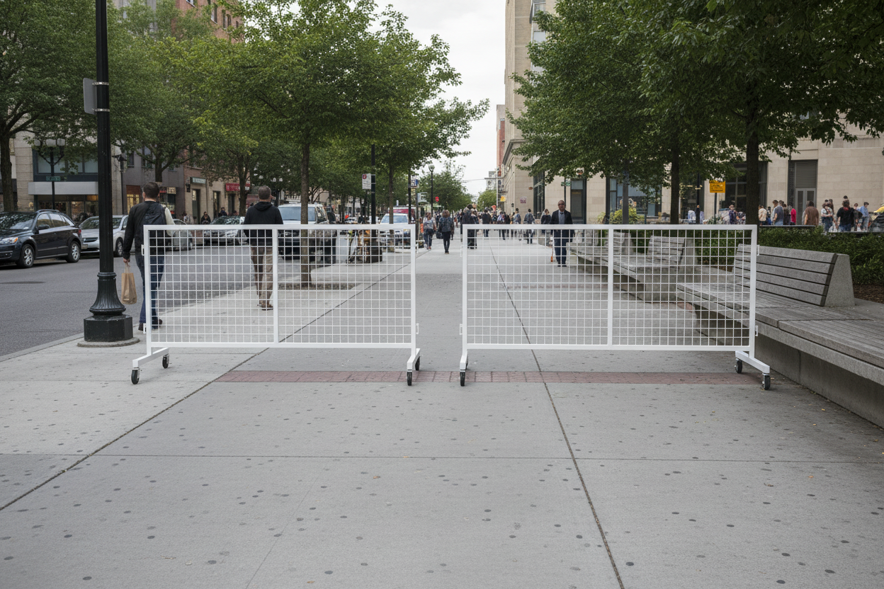 Valla Papal Móvil de Seguridad | Valla Peatonal para Eventos