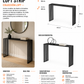 Arrimo Industrial Metálico Strip para Hall y Living
